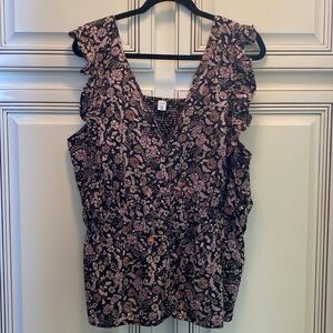 Old Navy Women’s Flutter Sleeve V-neck Top Size XXL